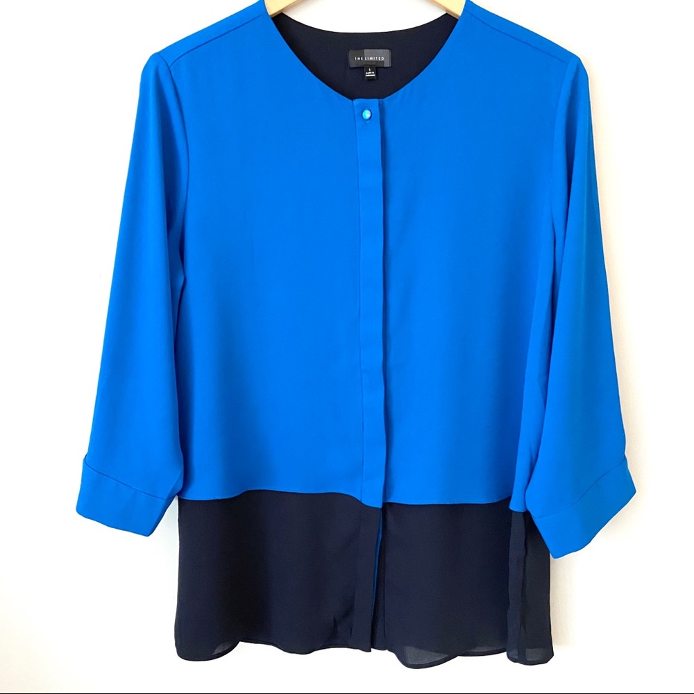 The Limited Layered Career Tunic Blouse Size Large